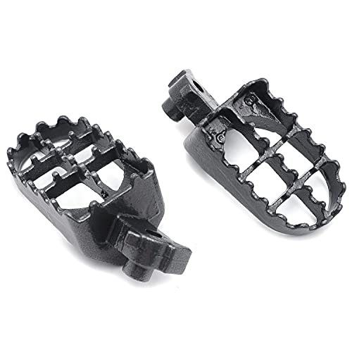 HTTMT MT216-008- Motorcycle Gunmetal Black Foot Pegs Compatible with CRF100F 50F 70F 80F 150R XR100R 50R 70R 80R Kawasaki KLR650