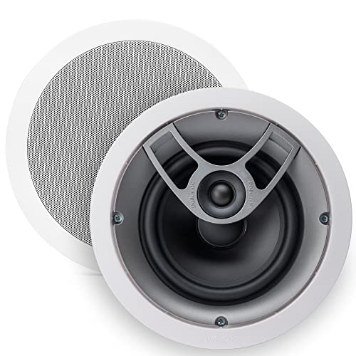 Polk Audio MC60 2-Way In-Ceiling 6.5" Speaker (Single) | Dynamic Built-in Audio | Perfect for Humid Indoor/Enclosed Areas | Bathrooms, Kitchens, Patios (White)