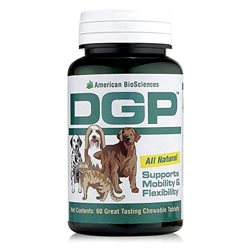 American BioSciences DGP, Joint Supplement for Dogs - Joint Support with Turmeric, Boswellia Extract & More - Quick Effect for Immediate Mobility Support - 60 All-Natural Chewable Pet Tablets