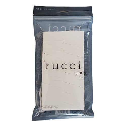 RUCCI Latex-Free Hypoallergenic Nonporous Wedges Oil Resistant For all Skin Types, 32Count, white