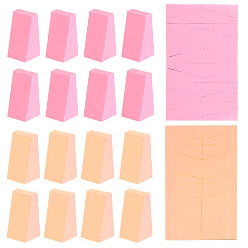 HOYOLS Makeup Sponge Wedge Shaped Blender, Professional Applicators Latex Free Foam, For Cosmetic Blending Foundation 48 pieces Bulk Pack