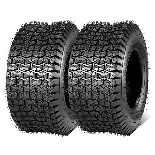 MaxAuto 16x6.50x8 Lawn Tractor Tires 16x6.50-8 Lawn Mower Tire 16x6.50 8 Garden Tractor Tire, 4Ply Tubeless, Set of 2