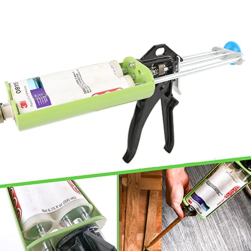 Epoxy Gun 200 mL/6.75 fl oz (2:1 Mix Ratio) Dual Component Adhesive Cartridge Applicator Manual, Panel Bond Gun for 08115-08116 Vitality Green