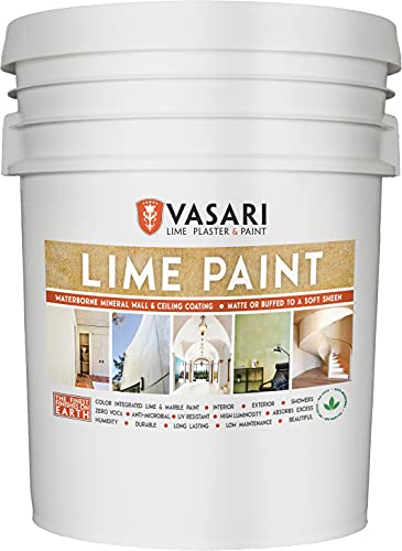 Lime Paint by Vasari Lime Plaster & Plaster - Interior or Exterior - 5 GALLONS