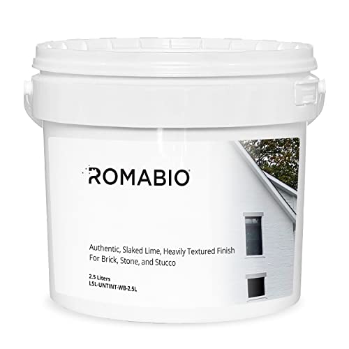 Romabio Lime Slurry, Heavily Textured Slaked-Lime Paint (Grace Note, 0.67 Gal / 2.5 Liter)