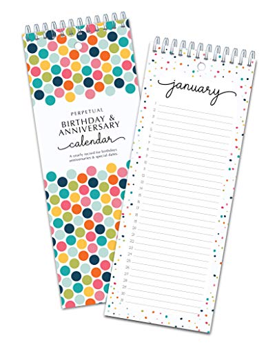 Rainbow Perpetual Calendar: Keep track of important dates, birthdays, anniversaries, and special days with our colorful design. Wall calendar for easy hanging or use as a small desk calendar.