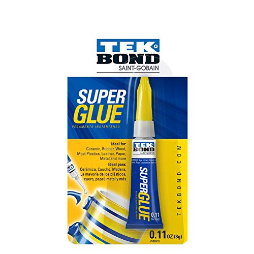 Tekbond Super Glue, Colorless Fast Dry Superglue, 0.11oz (Pack of 1)