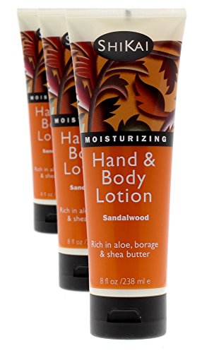 ShiKai - Sandalwood Hand & Body Lotion, Plant-Based, Perfect for Daily Use, Rich in Botanical Extracts, Makes Skin Softer & More Hydrated, Formulated for Sensitive Skin, Creamy Texture (8 oz, 3-Pack)