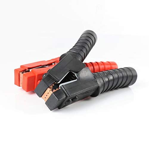 Pure Copper 1500A Jumper Cable Clamp,Heavy Duty, Replacement, Insulated Handle, Durable for Truck Car Batteries (Black + Red) 2PCS