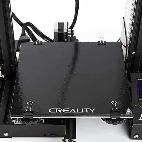 Official Creality 3D Printer Platform Heated Bed Build Surface Upgrade Tempered Glass Plate for Ender 3/Ender 3 Pro/Ender 3 V2 Neo/Ender 3 S1/Ender 5 Pro/CR-20 Pro 3D Printer 235x235x4mm