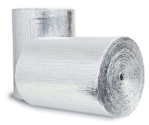 Double Bubble Reflective Foil Insulation (24 inch X 10 Ft Roll) Industrial Strength, Commercial Grade, No Tear, Radiant Barrier Wrap for Weatherproofing Attics, Windows, Garages, RV's, Ducts & More! .