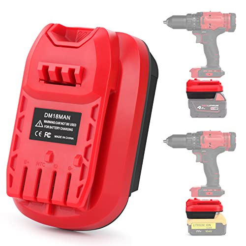 LIVOWALNY Adapter for Craftsman V20 Cordless Tools Works for DeWalt 20V MAX XR Lithium Batteries, Craftsman 20v Tools Battery Adapter, for Milwaukee M18 18V Battery Works on Craftsman Blower, Drill