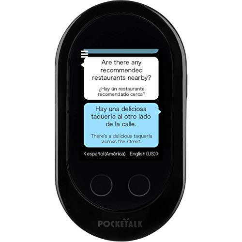 Pocketalk Classic Language Translator Device - Portable Two-Way Voice Interpreter - 82 Language Smart Translations in Real Time (Black)