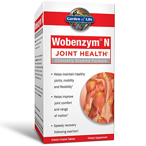 Garden of Life Joint Supplement for Men and Women - Wobenzym N Systemic Enzymes, Clinically Studied Formula for Healthy Joints, Mobility, Flexibility, Post-Exercise Recovery, Gluten Free, 200 Tablets