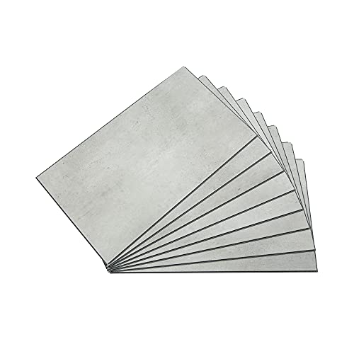 Palisade 25.6 in. x 14.8 in. Interlocking Vinyl Waterproof Wall for Kitchen or Bathroom in Frost Nickel (8 Pack)