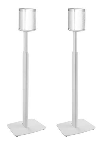 ynVISION.DESIGN Height Adjustable Floor Stands Compatible with Sonos One, One SL, Play:1 | 2 Pack | (White)