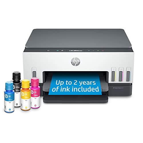 HP Smart -Tank 6001 Wireless All-in-One Cartridge-free Ink Printer, up to 2 years of ink included, mobile print, scan, copy (2H0B9A)