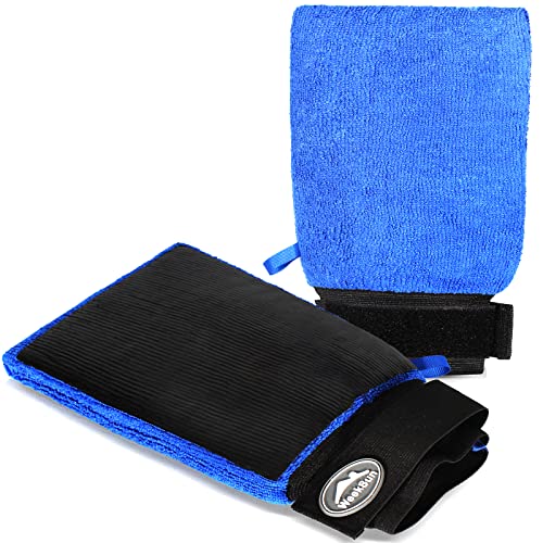 2 Pack Clay Mitt, WEEKSUN Clay Mitt For Car Detailing With Elastic Strap Veicer0, Clay Bars Auto Detailing Mitt, Scratch-free Safe Clay Eraser Mitt for Car Detailing Cars Paint Polishing Clay Bar Tool