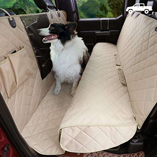 Lassie Dog Floor Hammock for Crew Cab,100% Waterproof Backseat Cover Dog Seat Covers for Trucks, Bench Protector for Silverado,GMC,Ford,Ram Truck etc