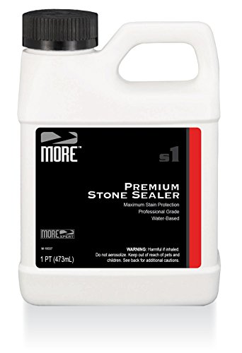 More Premium Stone Sealer - Water-Based Surface Care Product - for Interior & Exterior Counters, Floors, Walls, Furniture - Protects Against Oil, Water-Based Stains - Unscented - 16oz