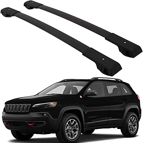 SAREMAS Roof Cargo Racks for Jeep Cherokee 2014-2020 2021 2022 2023 2024 Roof Rack Cross Bars Rail Luggage Carrier Accessories