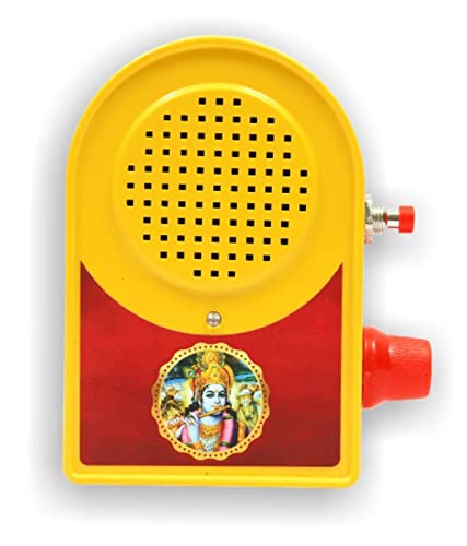 BISMAADH Electric Krishna Continuous Hare-Krishna Chanting Mantra Pooja Box 9 in 1 Spiritual Devotional Bell Just Plug & Play