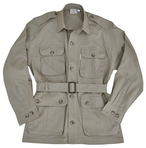 Tag Safari Jacket for Men, Lightweight, Multi Pockets, Perfect for Explorers, Photographers and Journalists (Medium, Khaki)