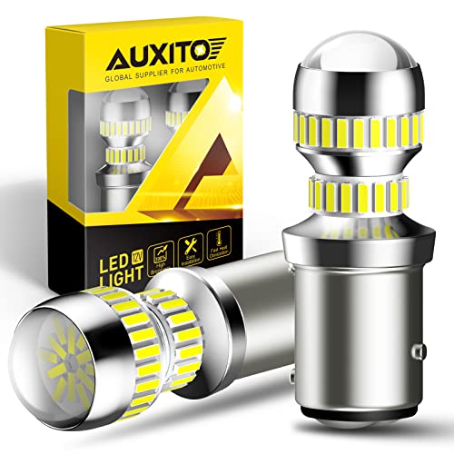 AUXITO 1157 LED Bulb, 400% Super Bright 2057 2357 7528 BAY15D LED Light Bulbs for Backup Reverse Signal Blinker Tail Parking DRL Brake Lights, 6000K White