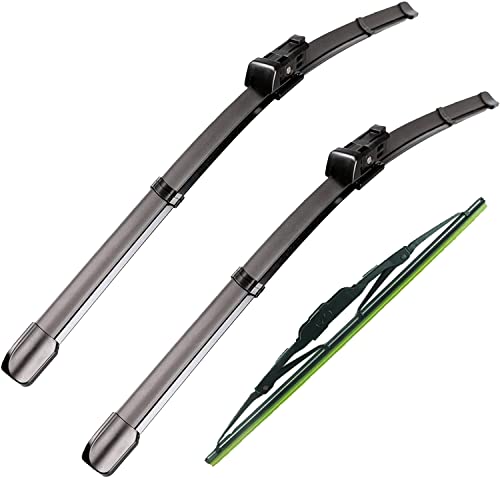 3 wipers Factory Replacement For Audi Q5 2009-2017,SQ5 2014-2017, RS Q3 2021-2022 Original Equipment Replacement Windshield Wiper Blades Set - 24"+20" +13" Top Lock (Set of 3) Not for J Hook