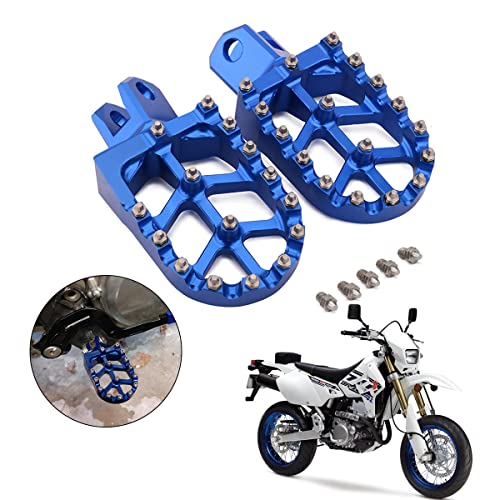 AnXin Foot Pegs Footpegs Footrest Foot Pedals Rests CNC MX For DRZ400 DRZ400E DRZ400S DRZ400SM RM125 RM250 RM250Z RMX250 Motorcycle Blue