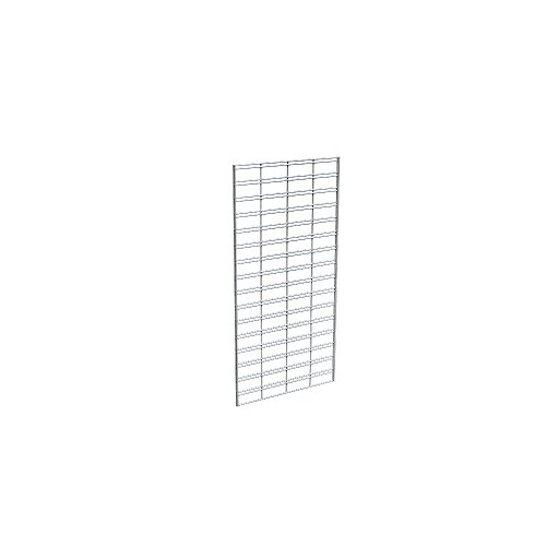 Slat Grid Panel for Display  Perfect Econoco Metal Slat Grid for Any Retail Display, 2 Width x 4 Height, 3 Grids Per Carton (Chrome)