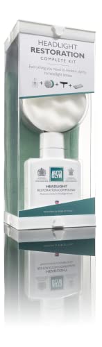Autoglym Headlight Restoration Complete Kit, Quickly Restore Cloudy And Discoloured Headlights, Designed For Use With An Electric Drill, Includes Sanding Discs, Restoring Compound And Microfibre Cloth