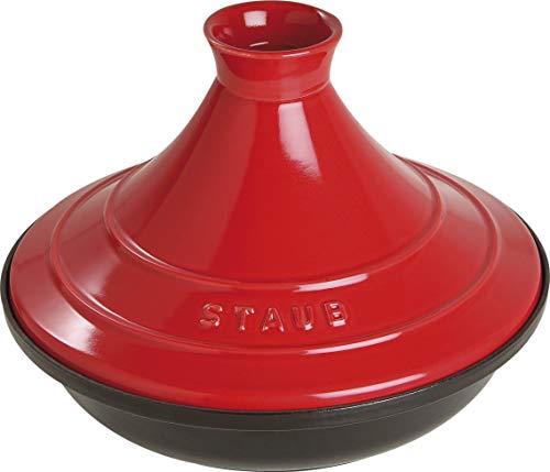 STAUB 28 cm Cast Iron Tajine, 28 x 28 x 20 cm, Cherry