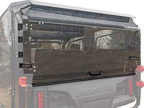 SuperATV Light Tinted Rear Windshield for 2016+ Honda Pioneer 1000-5 | 1/4" Thick Polycarbonate 250 Times Stronger Than Glass | Rattle-Free Fit | Made in the USA!