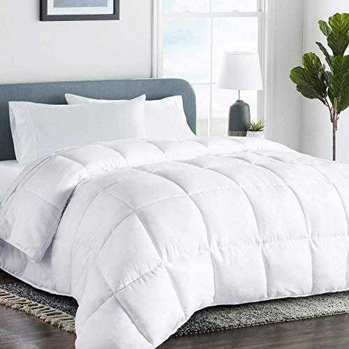 COHOME King 2100 Series Cooling Comforter Down Alternative Quilted Duvet Insert with Corner Tabs All-Season - Soft Luxury Hotel Comforter - Breathable - Reversible - Machine Washable - White