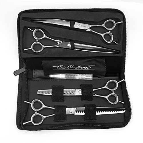 Chris Christensen Classic Series Grooming Shears, Full Set of Shears With Case, Groom Like a Professional, Any Skill Level, Made From 440C Japanese Steel