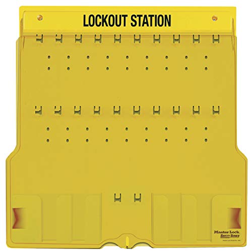 Master Lock - 1484B 20 Pack Lockout Station with Cover, Unfilled