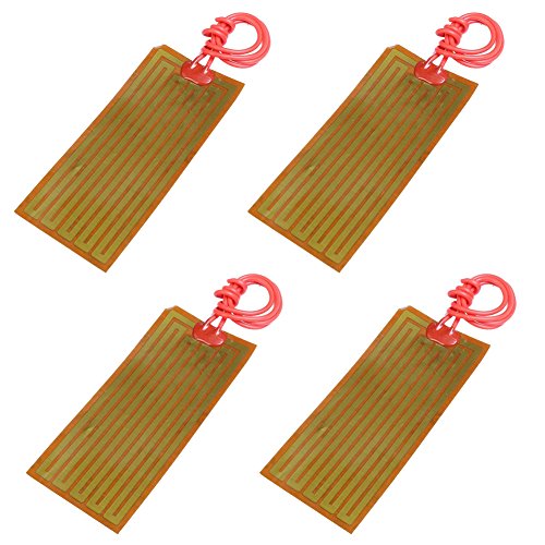 4 PCS Film Heater Plate Adhesive Pad, Icstation PI Heating Elements Film 24V 30W Strip Heater Adhesive Polyimide Heater Plate 45mmx100mm