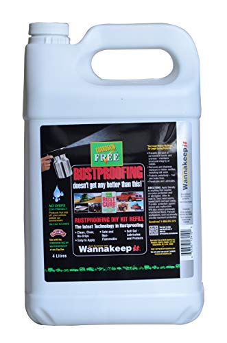 Corrosion Free Rust Cure Formula 3000 1G/4L Jug, Great for Vehicles, Buses, Tractors, snowblowers, mowers, Rust Prevention, Rust Inhibitor, undercoating