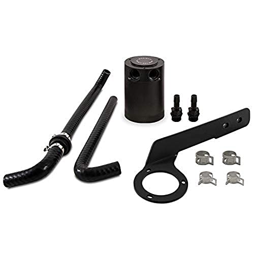 Mishimoto MMBCC-ACRD20-18PBEBK Baffled Oil Catch Can Kit, PCV Compatible With Honda Accord 2.0T 2018 + Black