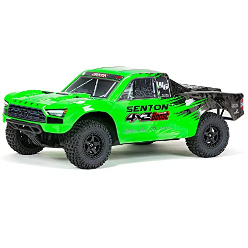 ARRMA RC Truck 1/10 SENTON 4X2 Boost MEGA 550 Brushed Short Course Truck RTR (Batteries and Charger Not Included), Green, ARA4103V4T1