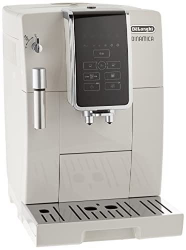 De'Longhi ECAM35020W Dinamica Automatic Coffee & Espresso Machine Iced-Coffee, Burr Grinder + Descaling Solution