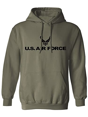 zerogravitee Air Force Hooded Sweatshirt in Military Green - Small