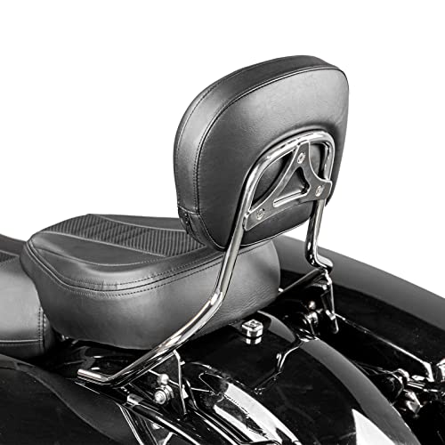 Mofun Street Glide Sissy Bar Passenger Detachable Backrest Compatible with Harley Touring Road Glide Road King Electra Glide 2009-2023 Chrome