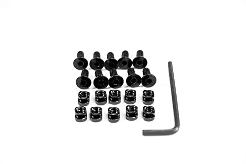 2-100pcs MLOK Rail Mount Screws and Nuts Standard Length 10-24 Camming T Nut Replacement (20)