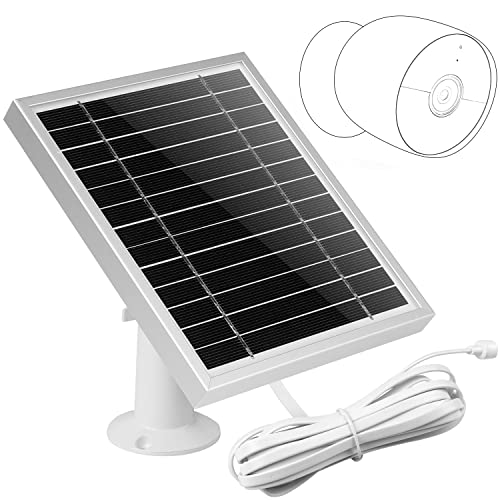 UYODM Solar Panel Compatible with Google Nest Cam Outdoor or Indoor, Battery - Power Your Nest Camera INOUTCAMW 1080p Indoor/Outdoor continuously- Silver