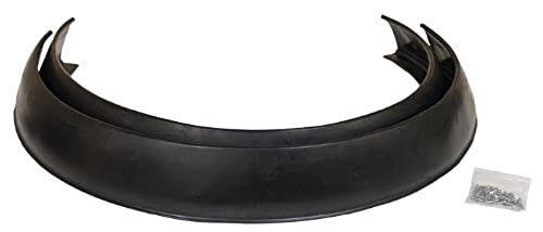 Pacer Performance 52-175 Flexy Flares Black 4-1/4" x 58" Xtra Wide No Lip Side Mount Rubber Fender Extension Kit - 2 Piece