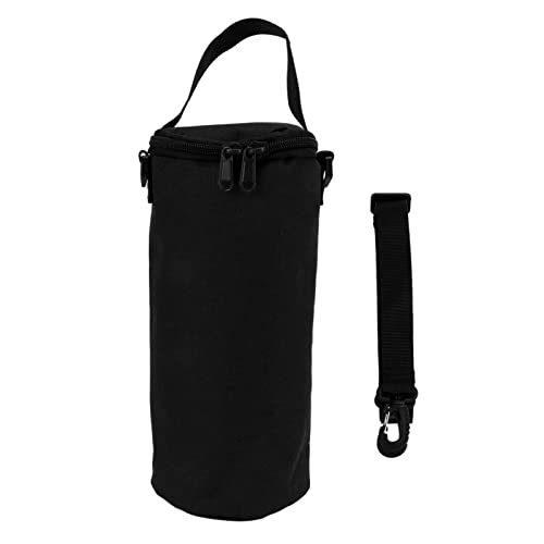 BORDSTRACT Propane Tank Cover, Portable Gas Tank Carrying Bag, Small Multifunctional Cylinder Pouch with Shoulder Strap, for 1lb Propane Gas Tank, Camping, Hiking(Black)