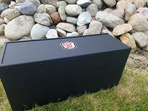 23" RV Battery Lock Box - Aluminum - Matte Black - Wide Mouth