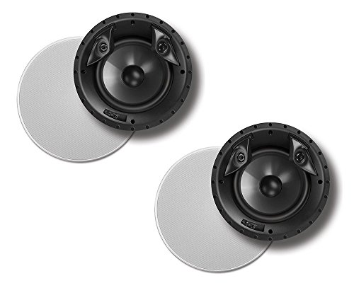 Polk Vanishing Series 80 F/X-LS In-Ceiling Surround Speaker (Pair), 8" Dynamic Balance Driver & (2) 0.75" Ring-Radiator Tweeter, Dual-Port Bandpass Enclosure, Rotating Cam System